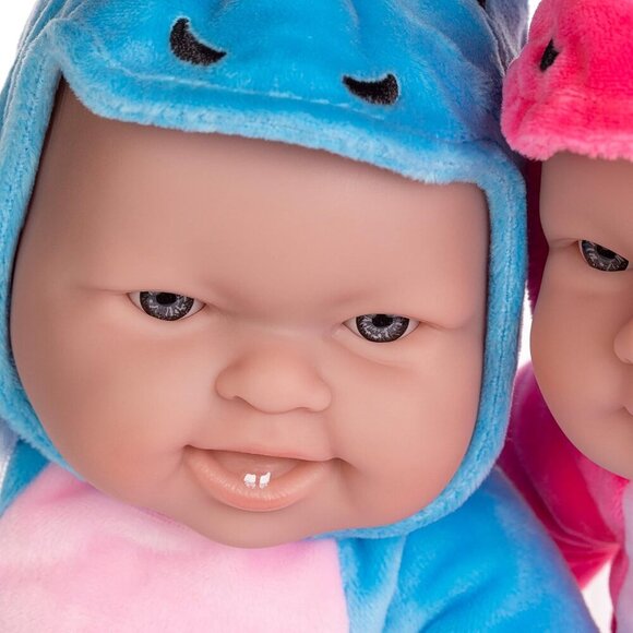 🆕12Inch Unicorn Twins Newborn Dolls with Soft Cloth Body Brown Skin Twins - Picture 2 of 8